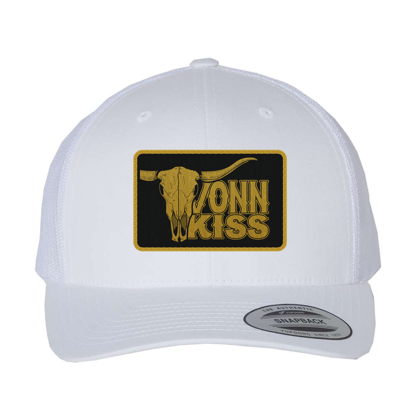 Vonn Kiss Black Patch Curved Bill Hat