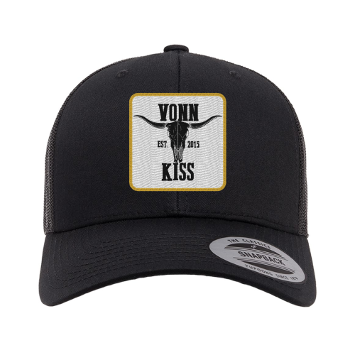 Vonn Kiss White Square Patch Curved Bill Hat **Pre-Order**