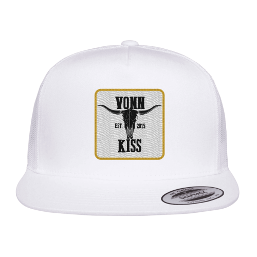 Vonn Kiss White Square Patch Hat