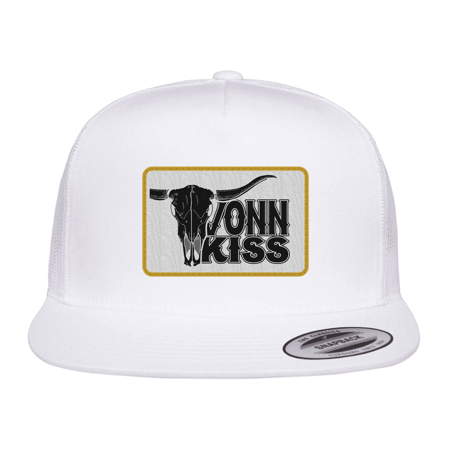 Vonn Kiss White Patch Trucker Hat