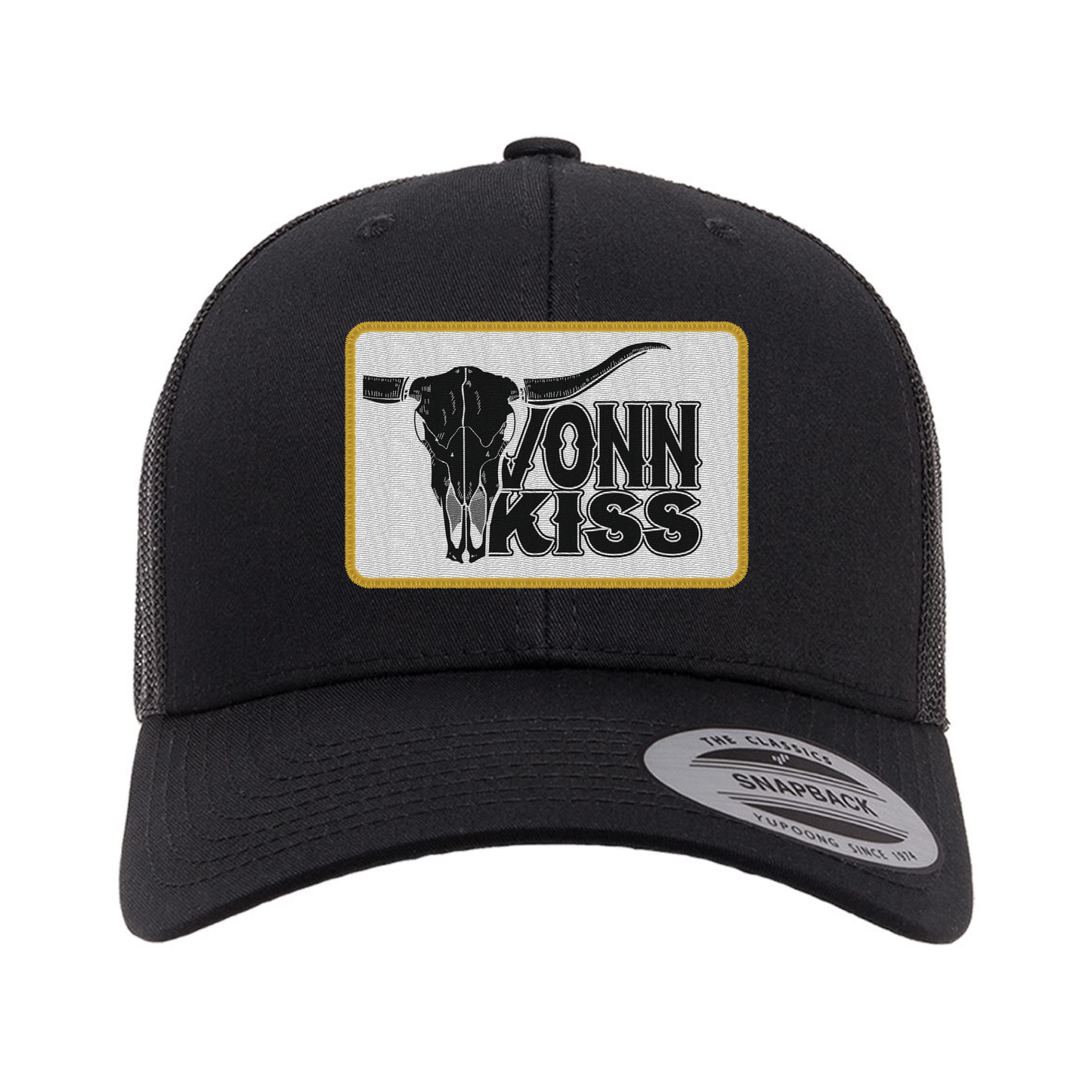 Vonn Kiss White Patch Curved Bill Hat