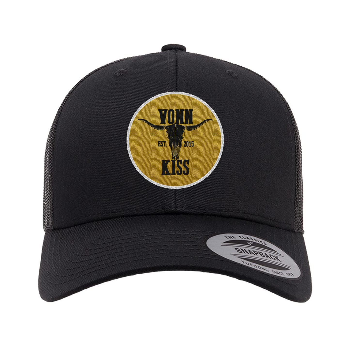 Vonn Kiss Golden Round Patch Curved Bill Hat