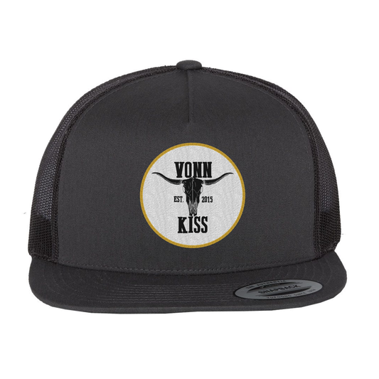 Vonn Kiss White Round Patch Hat